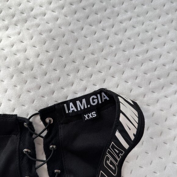 I AM GIA. SIOBHAN BLACK SATIN CORSET XXS - Picture 4 of 4